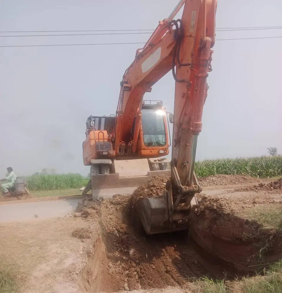 Excavator close-up